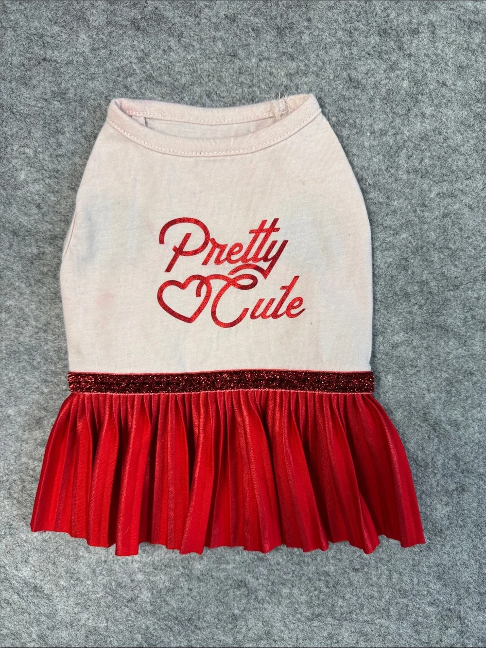 Lot of 3 Small Dog Dresses 5-10 lbs Nautical Red Ruffle Pet Clothes